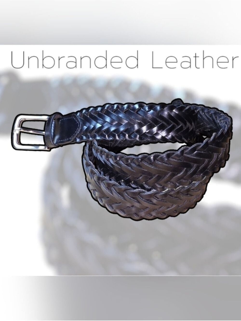 Black Genuine Leather Belt #BLT6